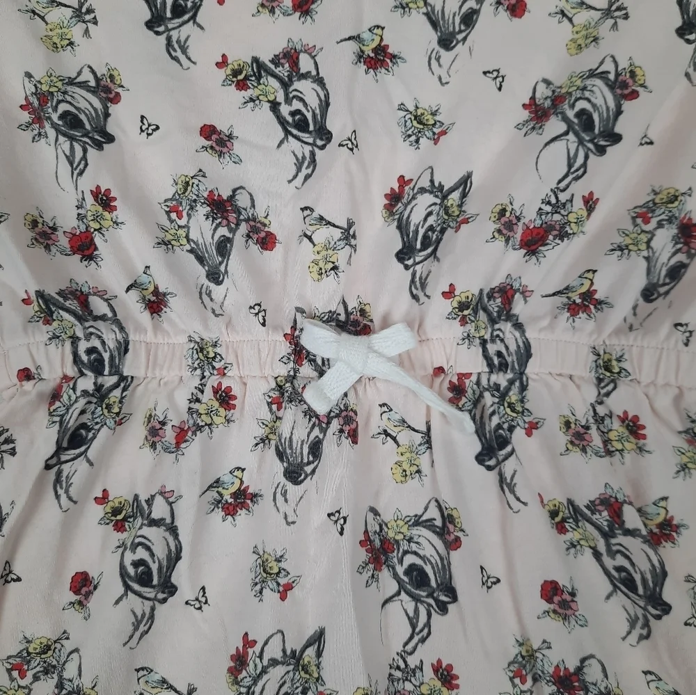 Gap Disney Bambi‎ Cap Sleeve Peach Dress Size Medium Girls